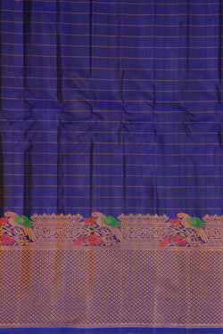 Image of Gadwal Pavada Orange Unstitched Set