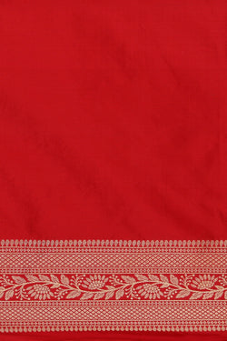 Image of Banarasi Silk Red Saree
