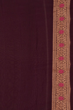 Image of Banarasi Chiffon Violet Saree