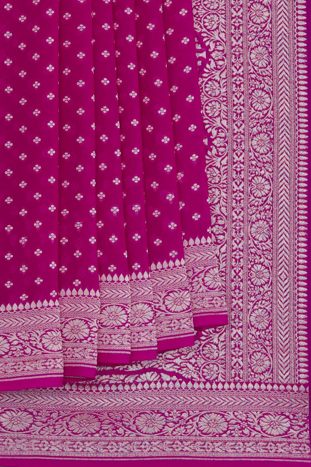 Banarasi Chiffon Pink Saree