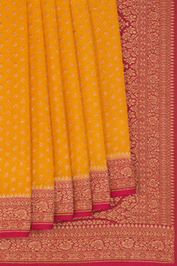 Image of Banarasi Chiffon Yellow Saree