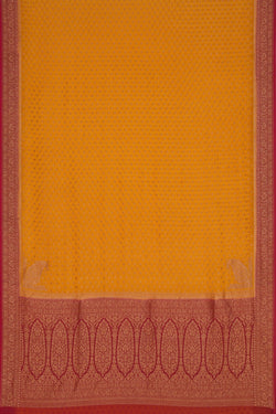 Image of Banarasi Chiffon Yellow Saree