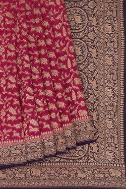 Image of Banarasi Chiffon Pink Saree