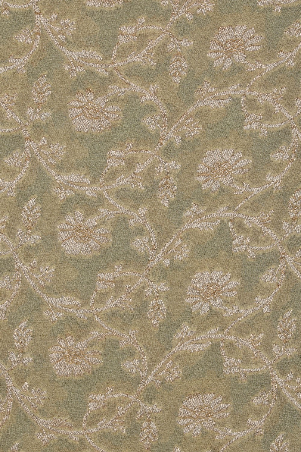 Image of Banarasi Chiffon Spring Yellow Saree