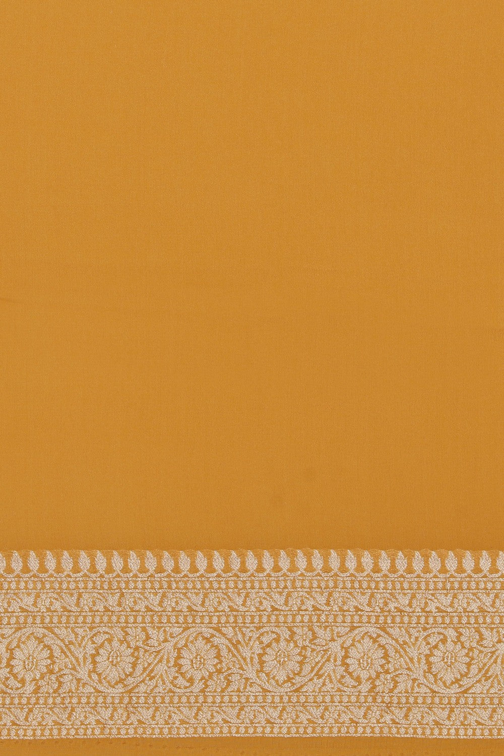 Image of Banarasi Chiffon Spring Yellow Saree