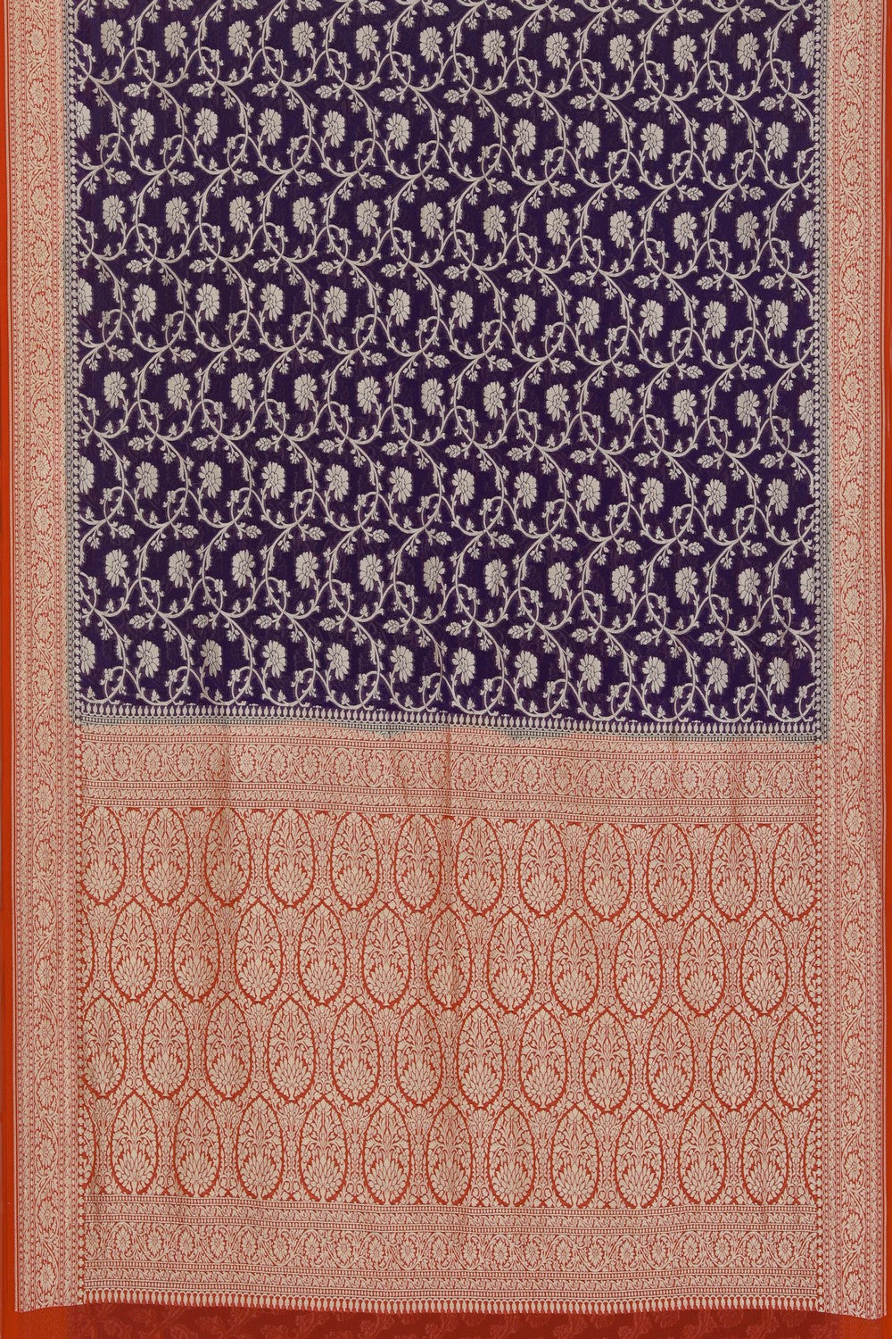 Banarasi Chiffon Purple Saree