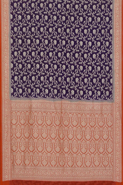 Image of Banarasi Chiffon Purple Saree