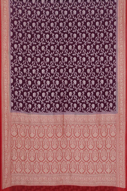 Image of Banarasi Chiffon Violet Saree