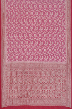 Image of Banarasi Chiffon Pink Saree