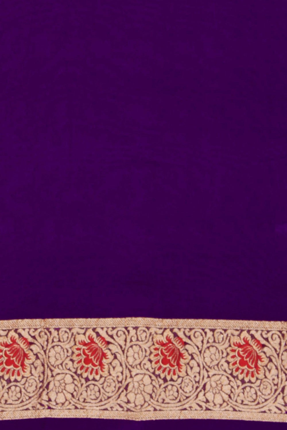 Banarasi-Chiffon Brocade Purple Saree