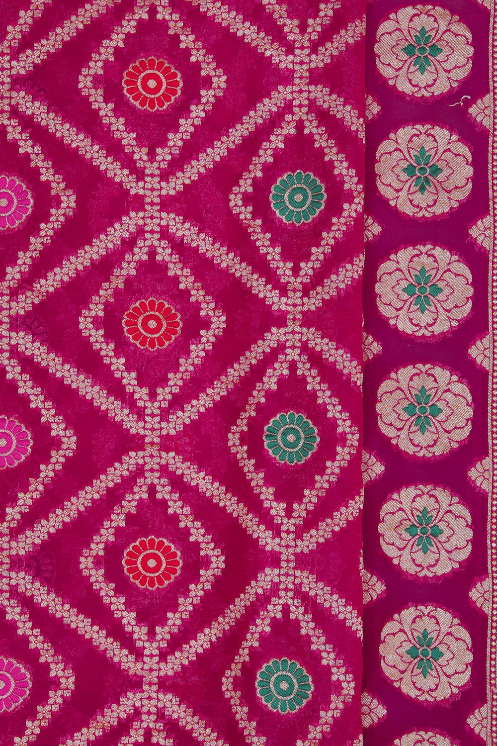 Banarasi-Chiffon Brocade Pink Saree