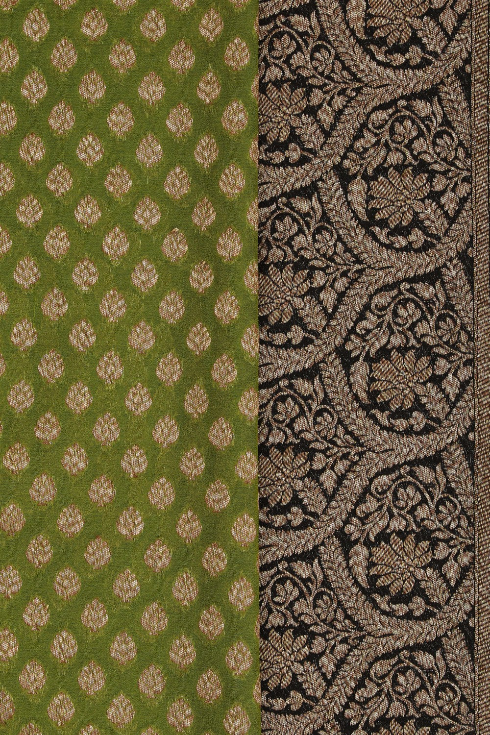 Banarasi-Chiffon Brocade Green Saree