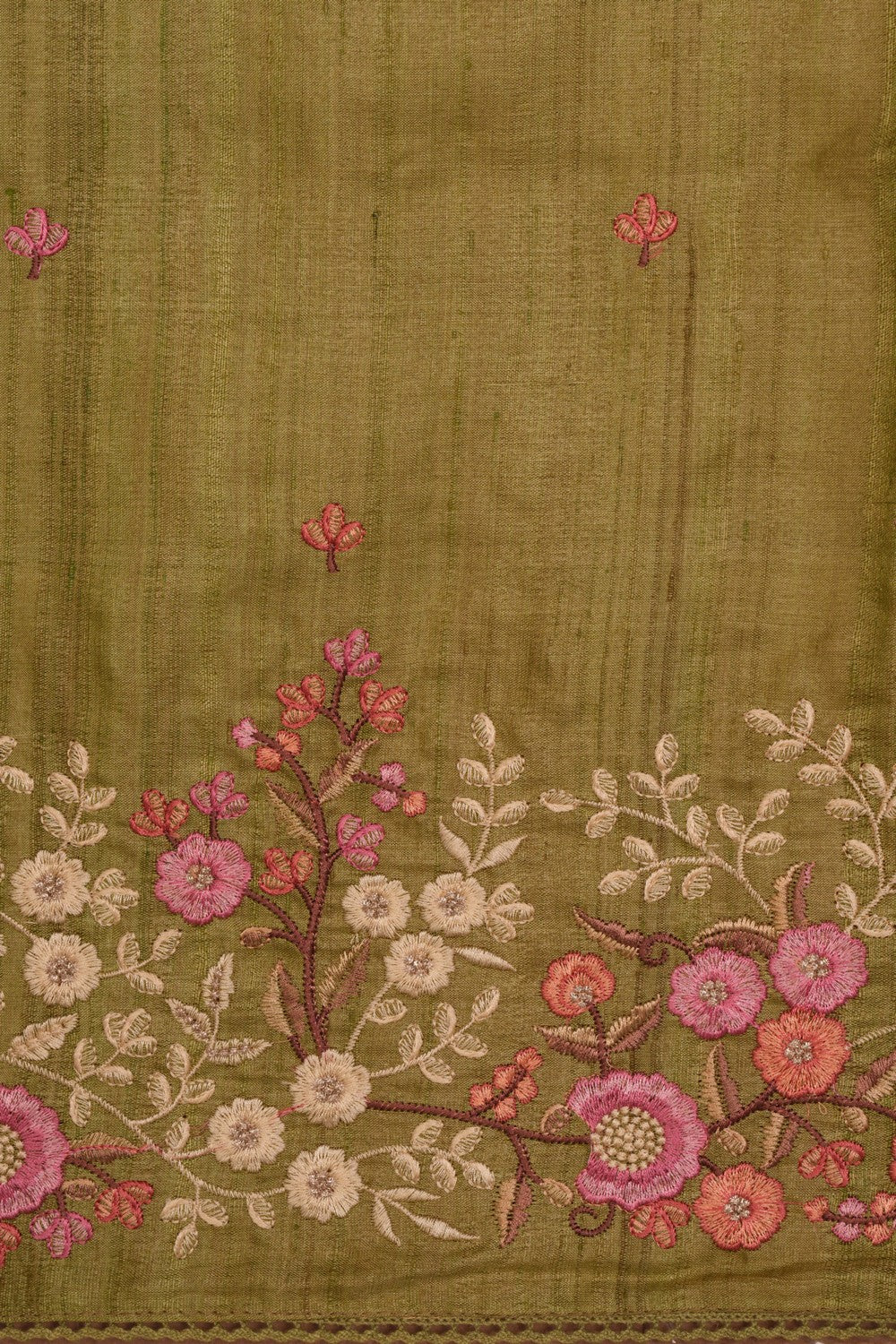 Tussar Silk Embroidery Saree