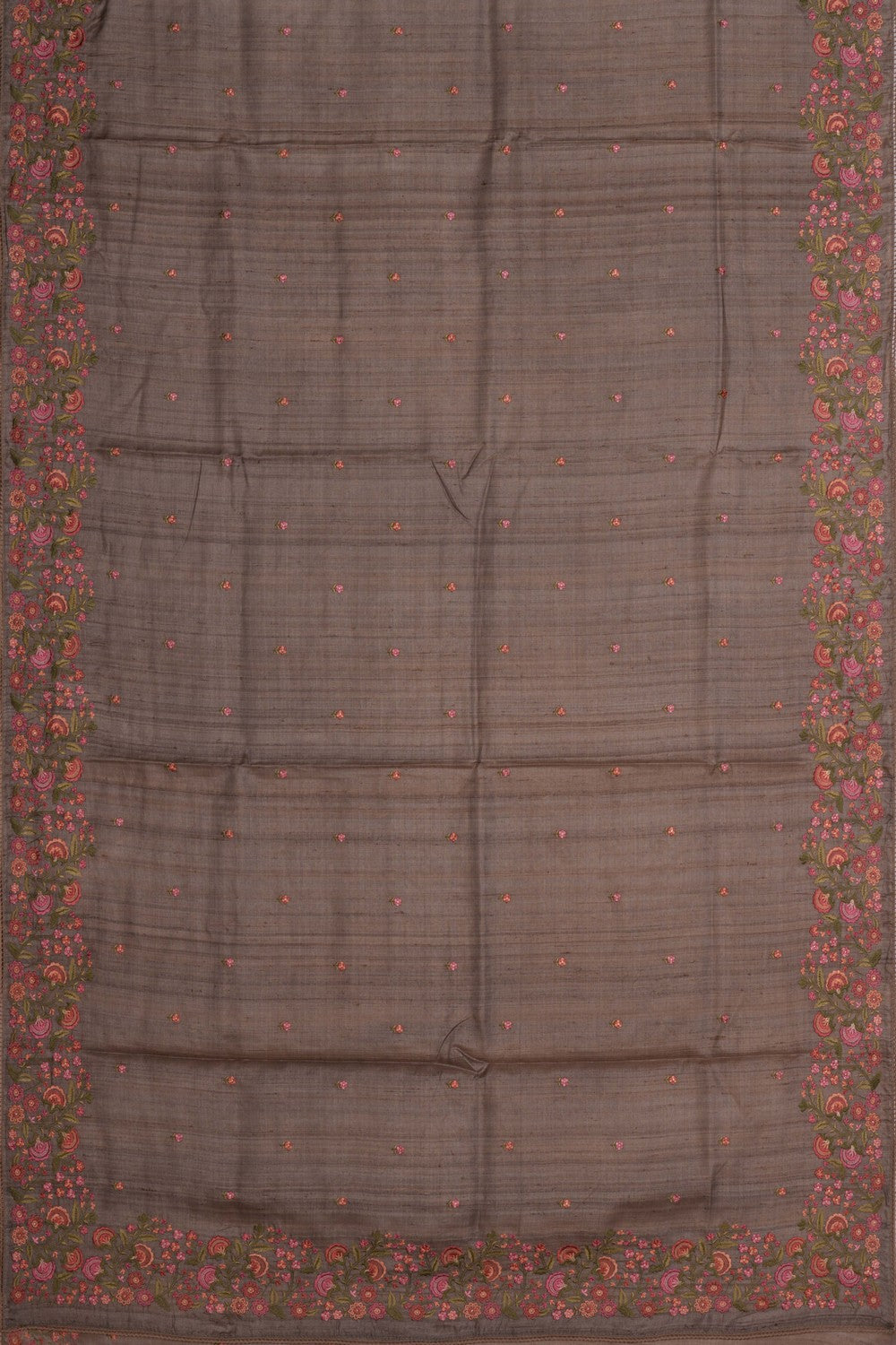 Tussar Silk Embroidery Saree