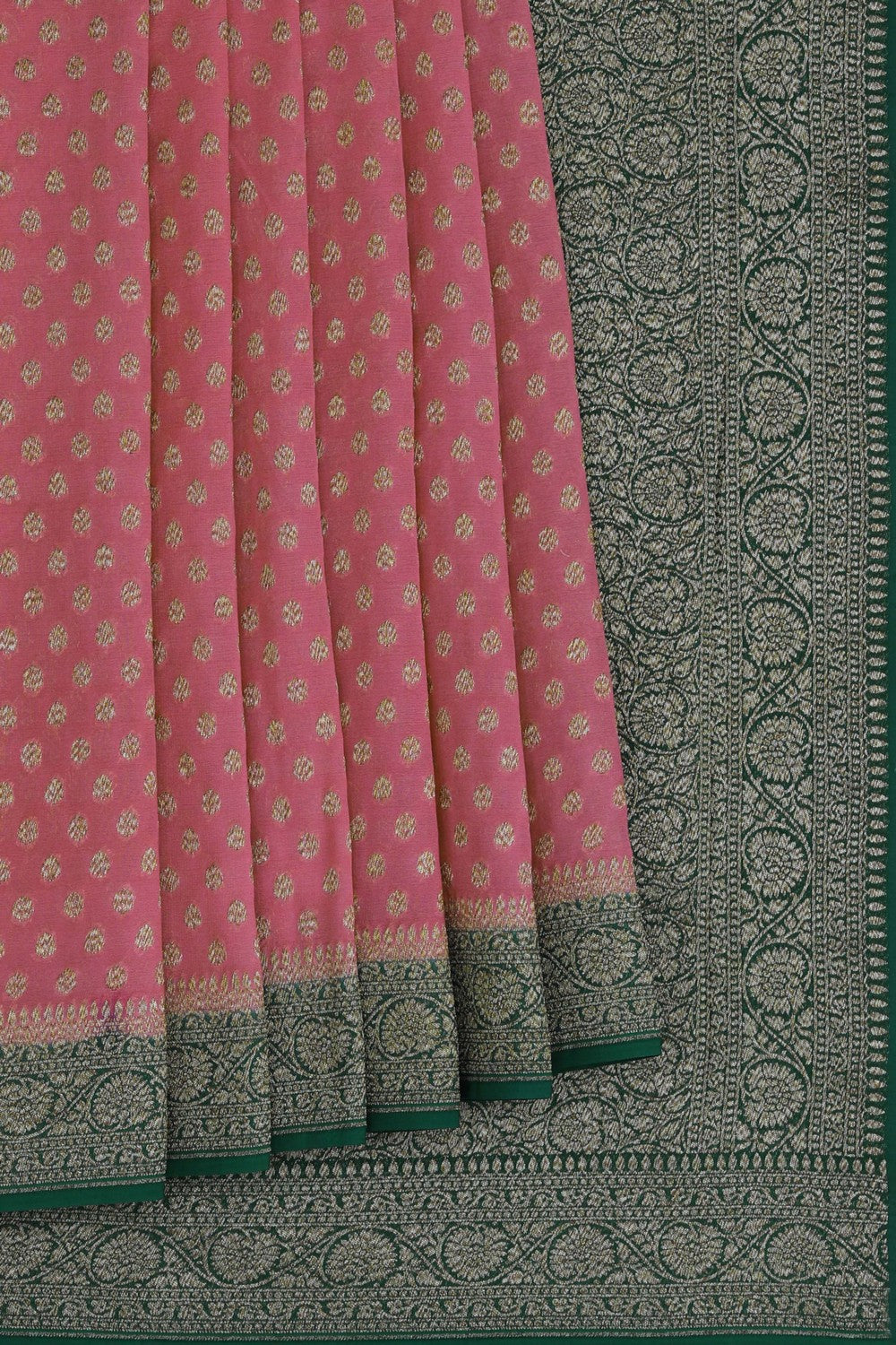 Banarasi Chiffon Pink Saree