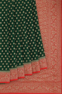 Image of Banarasi Chiffon Green Saree