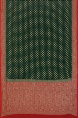 Image of Banarasi Chiffon Green Saree