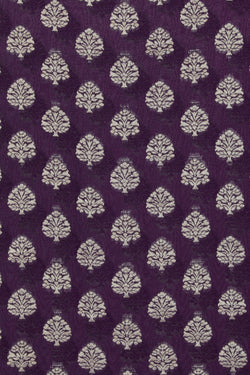 Image of Banarasi-Chiffon Purple Saree