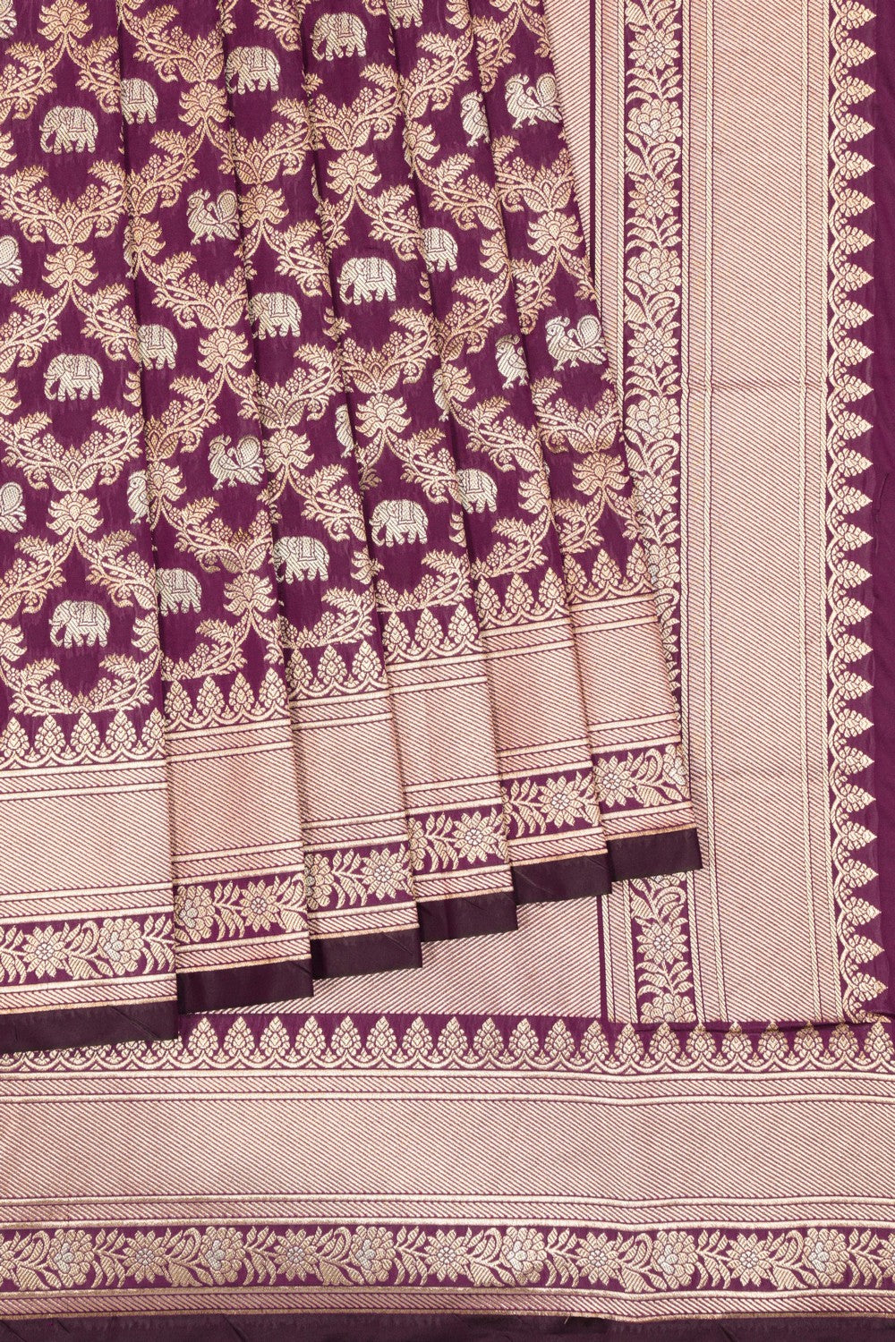 Banarasi Katan Silk Purple Saree