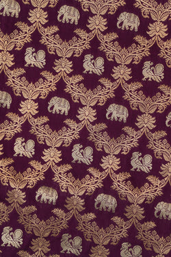 Image of Banarasi Katan Silk Purple Saree