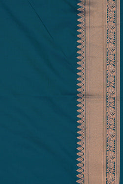 Image of Banarasi Katan Silk Blue Saree