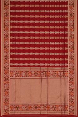 Image of Banarasi Katan Silk Red Saree