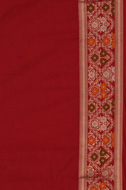 Image of Banarasi Katan Silk Red Saree