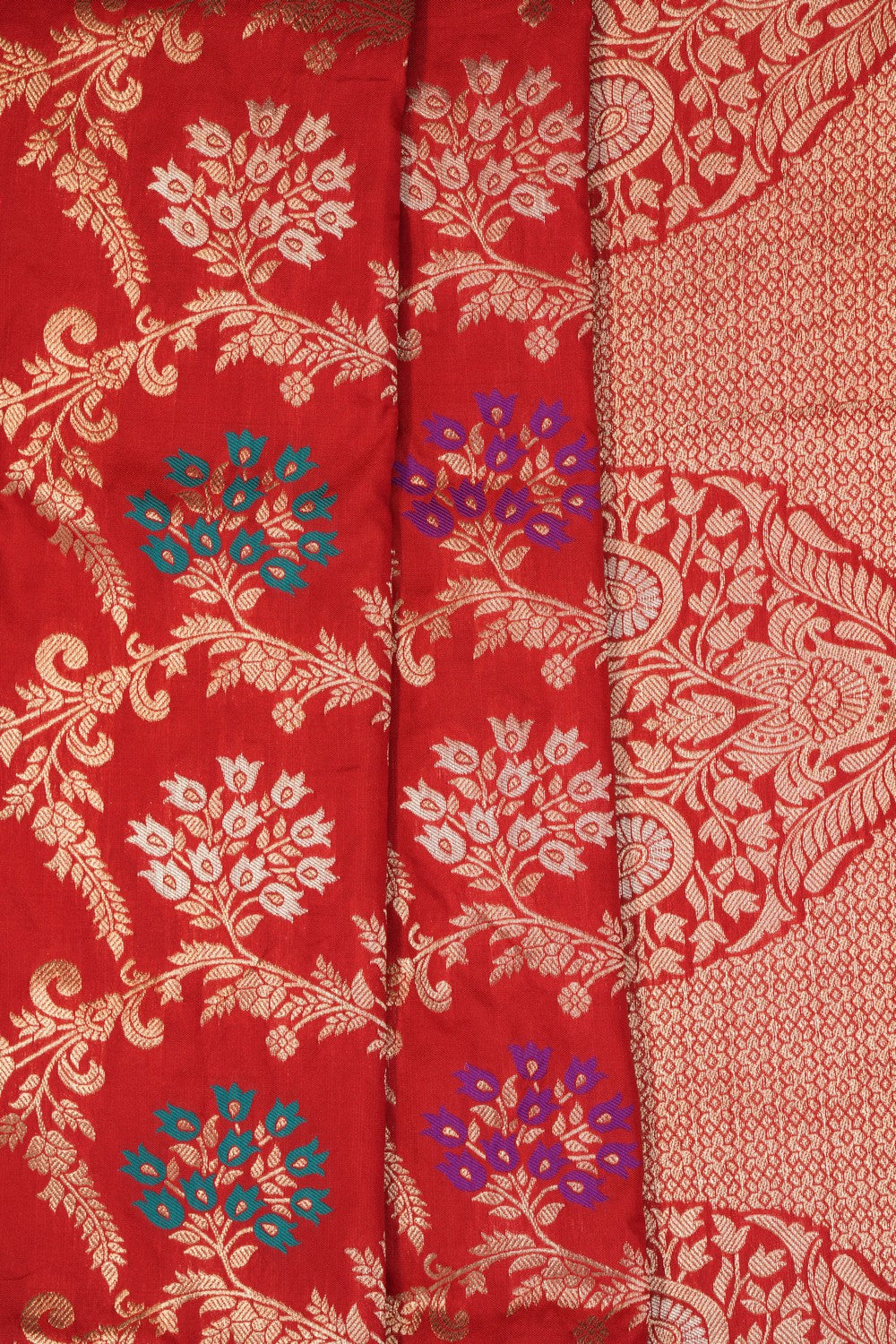 Banarasi Katan Silk Red Saree