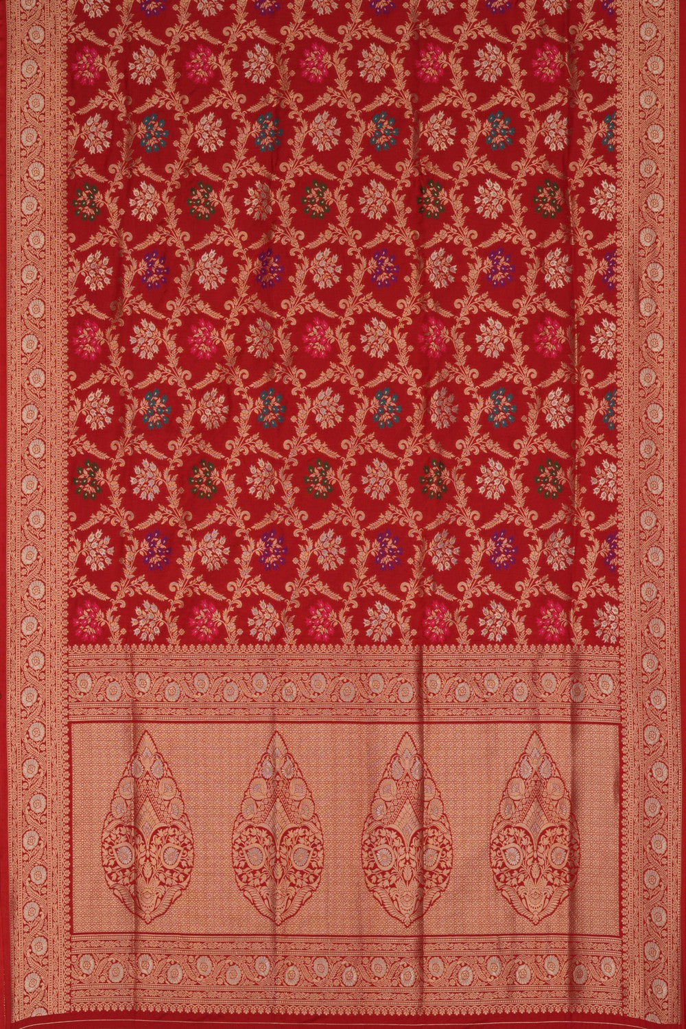 Banarasi Katan Silk Red Saree