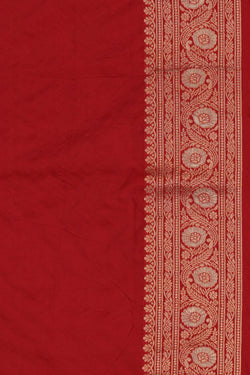 Image of Banarasi Katan Silk Red Saree