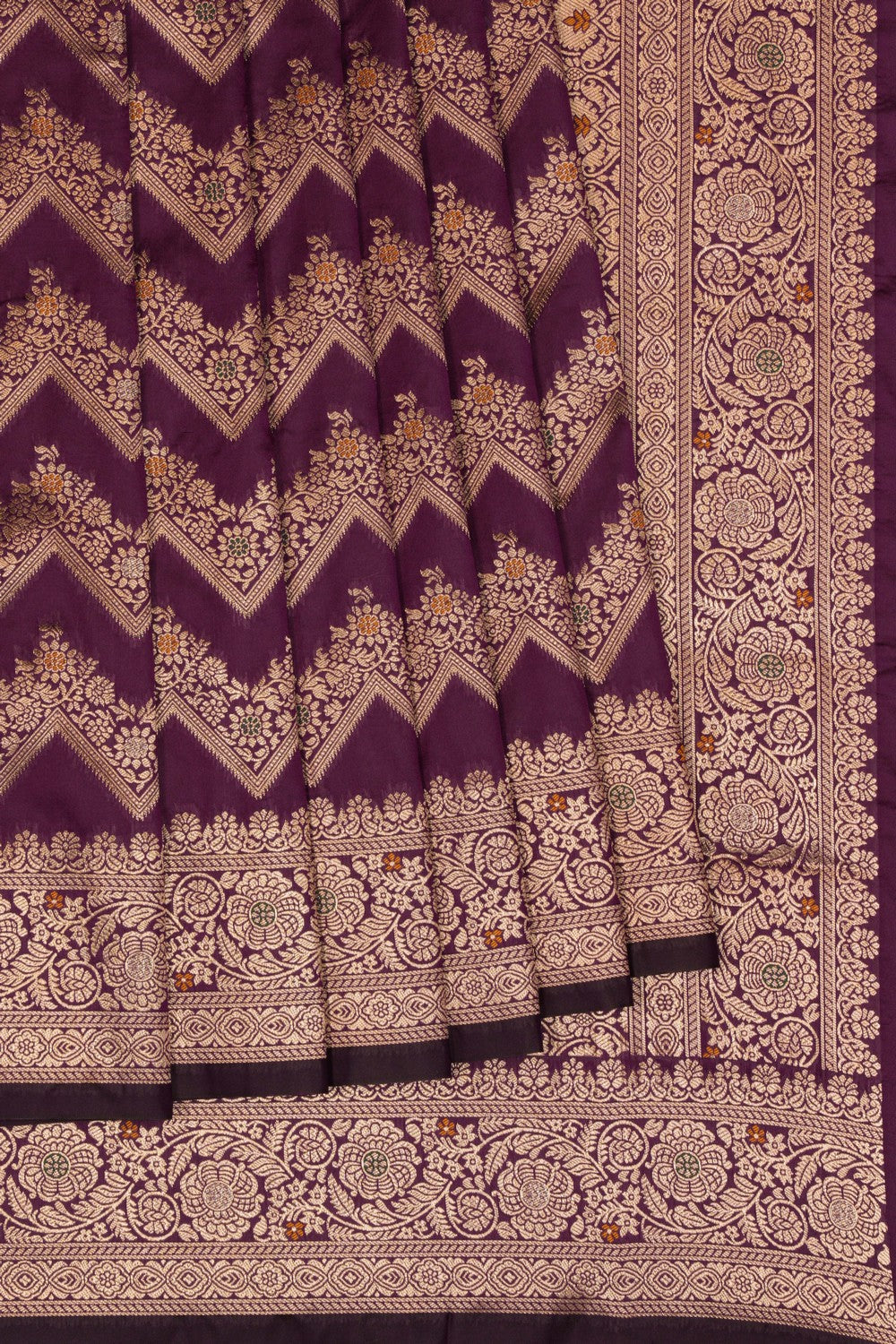 Banarasi Katan Silk Violet Saree