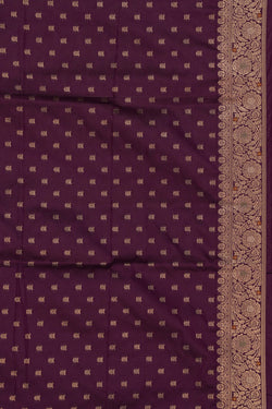 Image of Banarasi Katan Silk Violet Saree