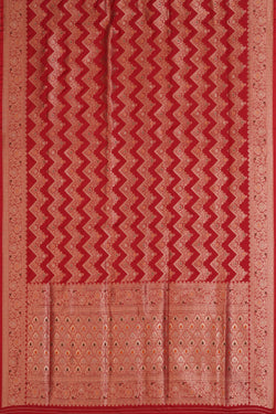 Image of Banarasi Katan Silk Red Saree