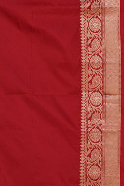 Image of Banarasi Katan Silk Red Saree