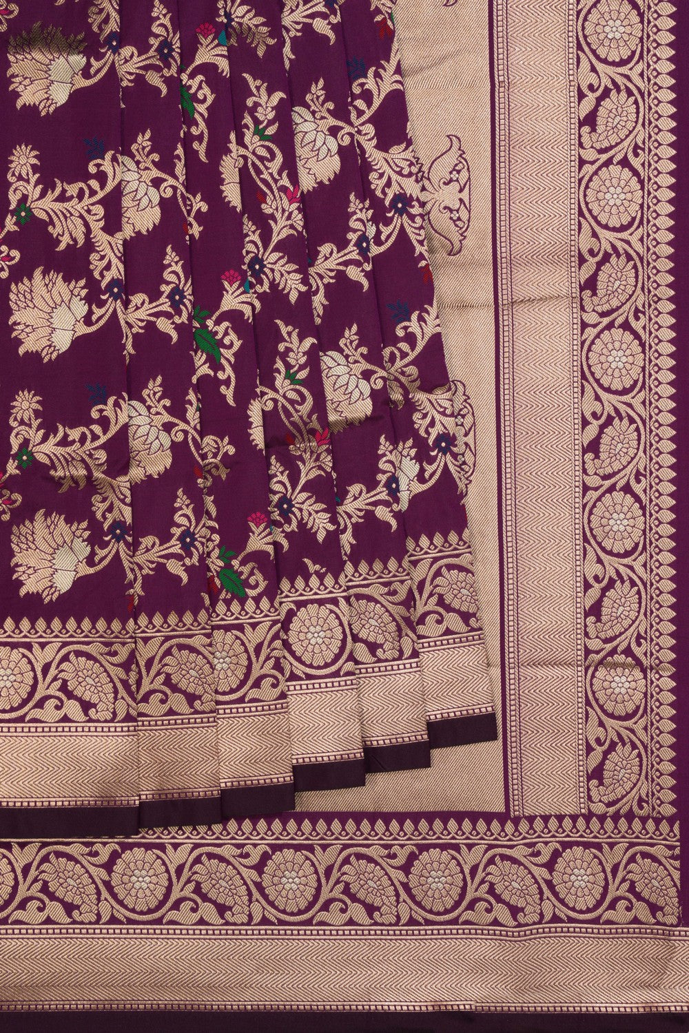 Banarasi Katan Silk Purple Saree