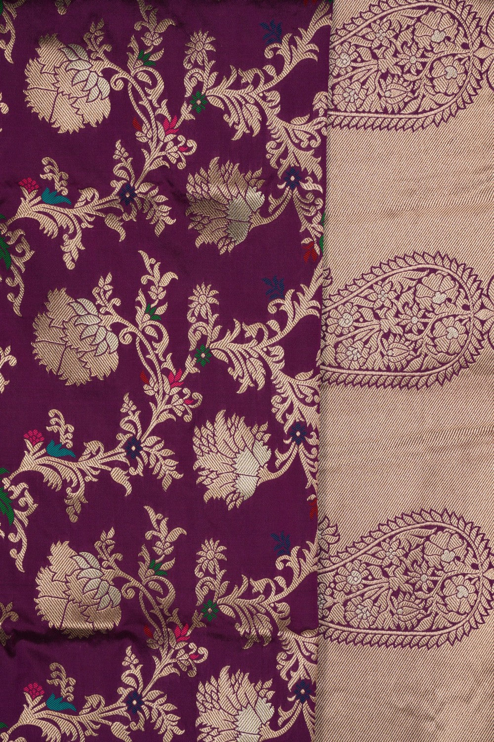 Banarasi Katan Silk Purple Saree