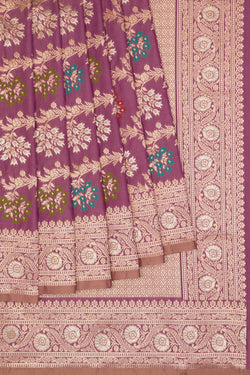 Image of Banarasi Katan Silk Lavender Purple Saree