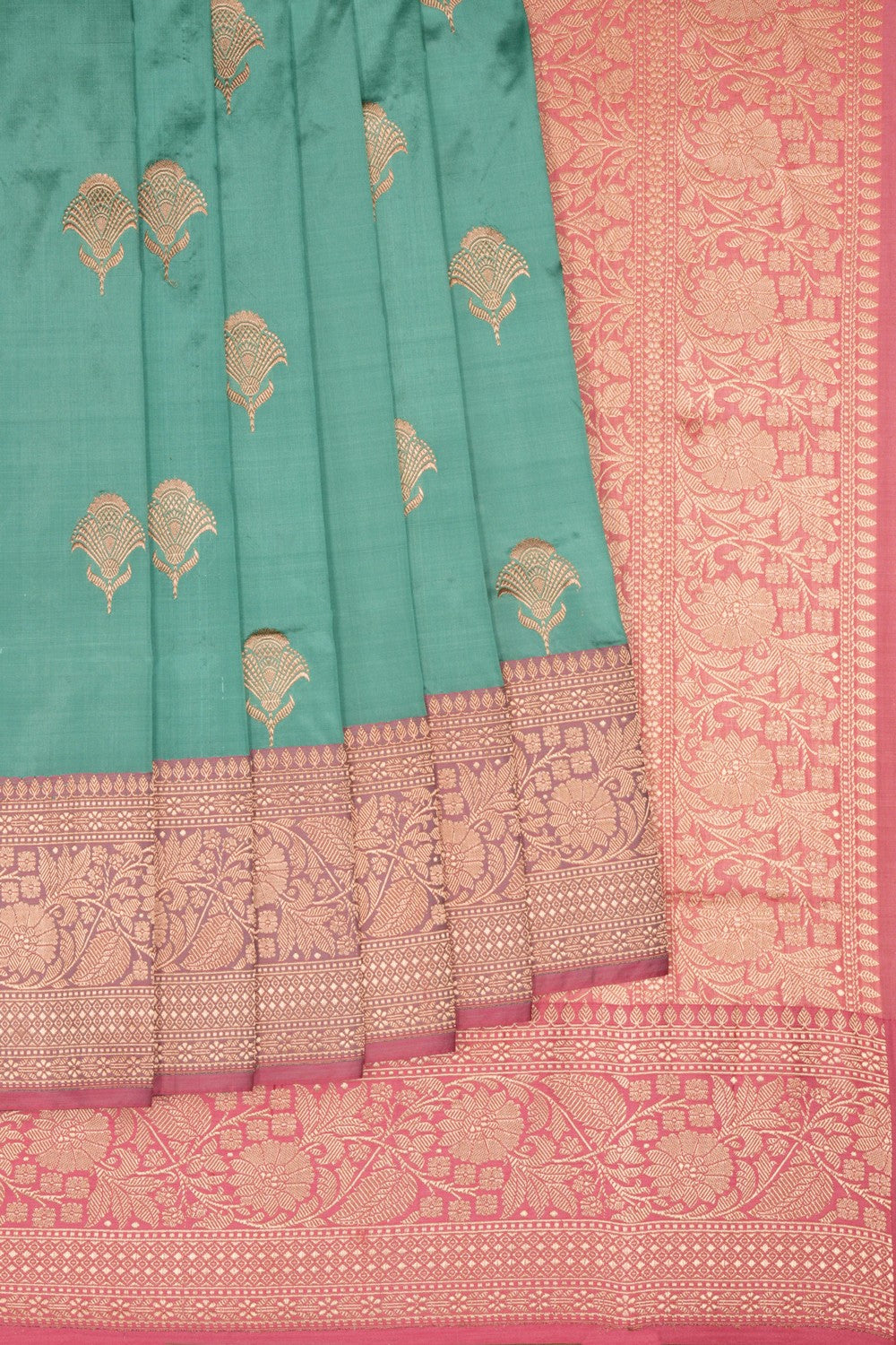 Banarasi Katan Silk Aqua Blue Saree