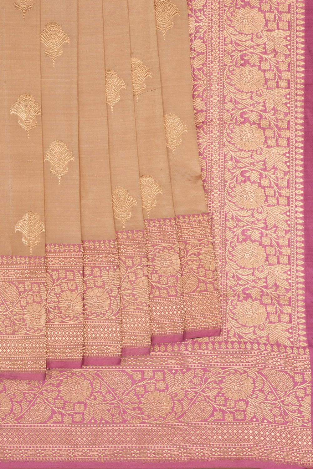 Banarasi Katan Silk Off-white Saree