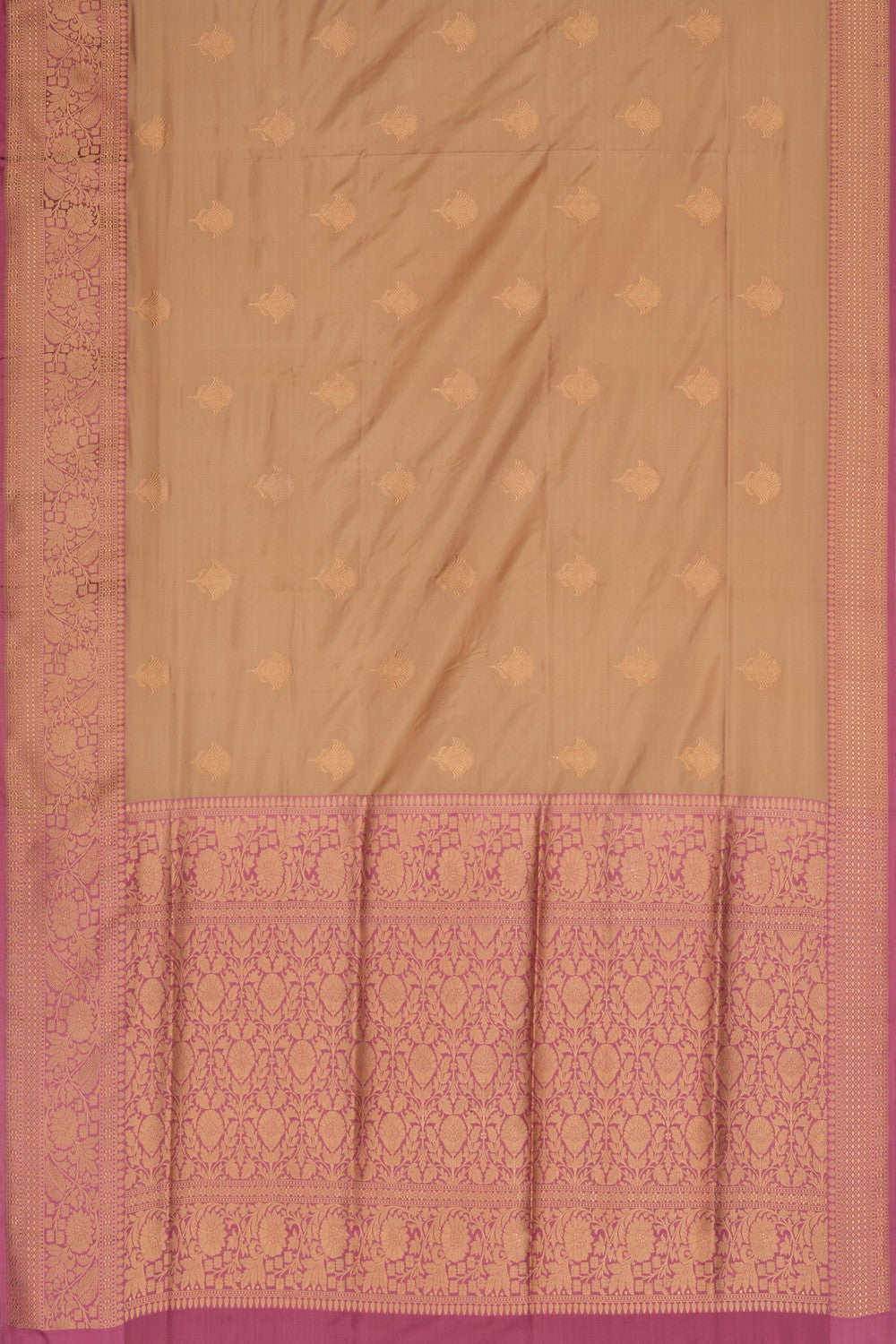 Banarasi Katan Silk Off-white Saree