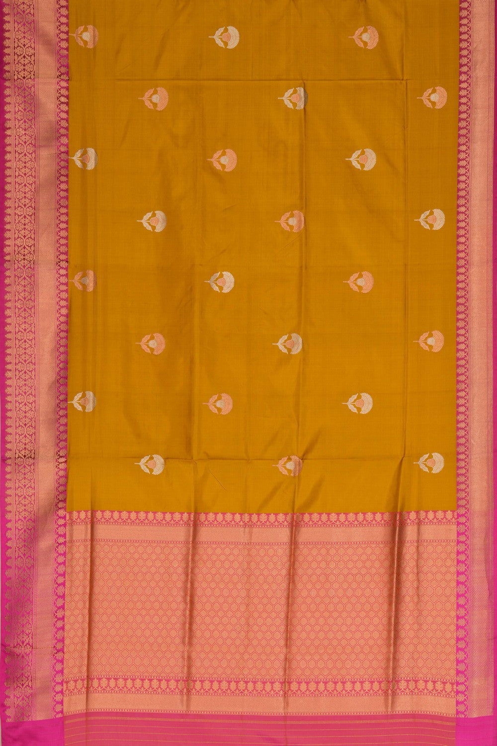 Banarasi Katan Silk Fenugreek Green Saree