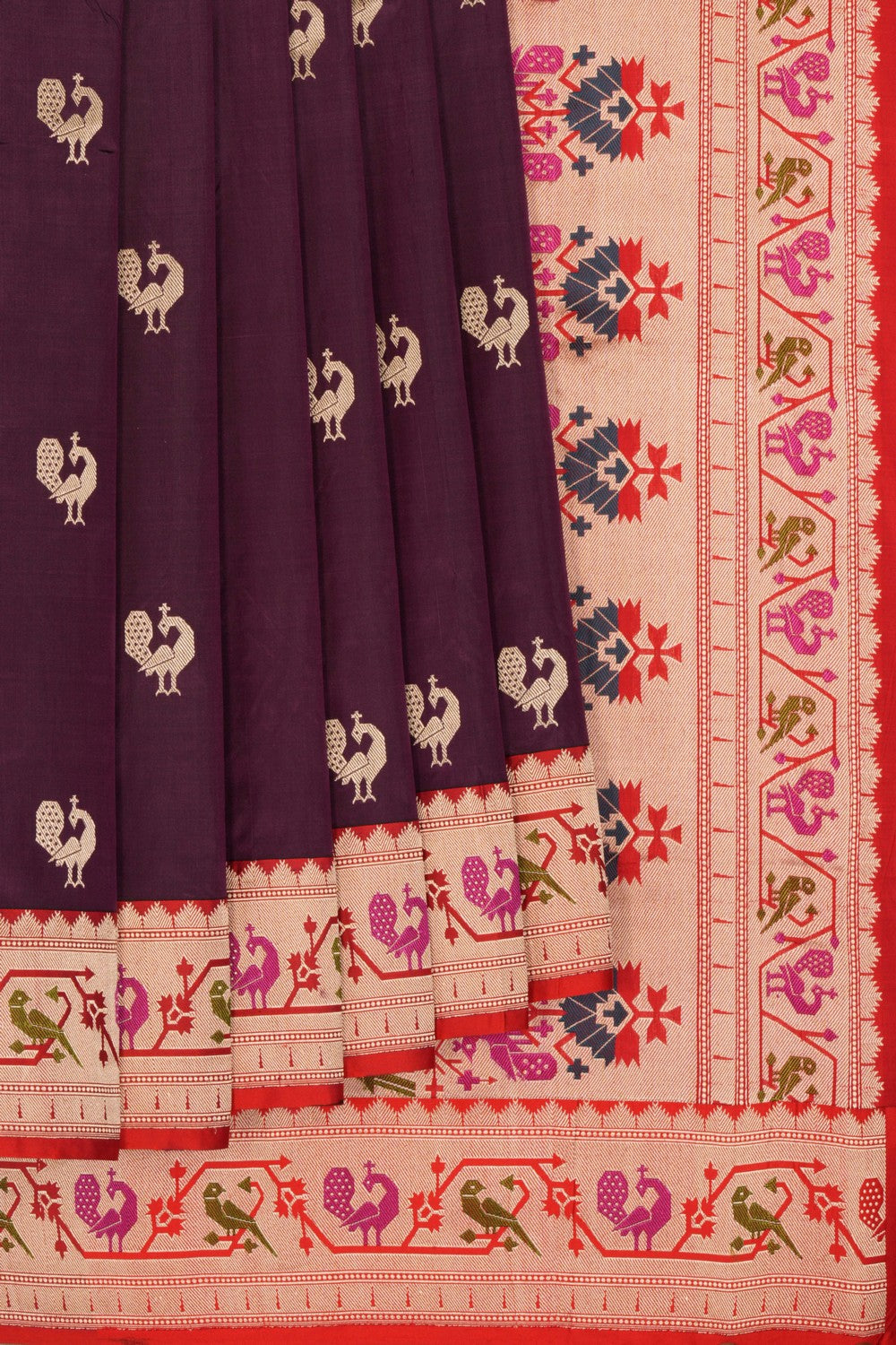 Banarasi Katan Silk Violet Saree