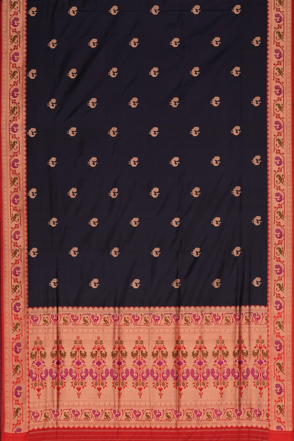 Banarasi Katan Silk Navy Blue Saree