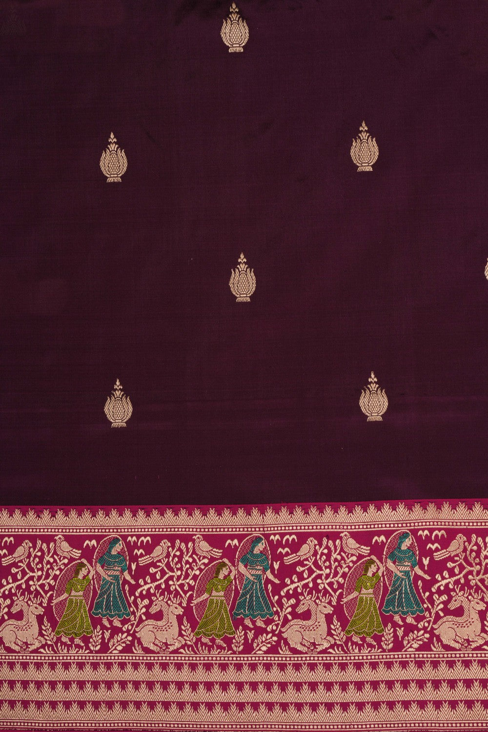 Banarasi Katan Silk Violet Saree