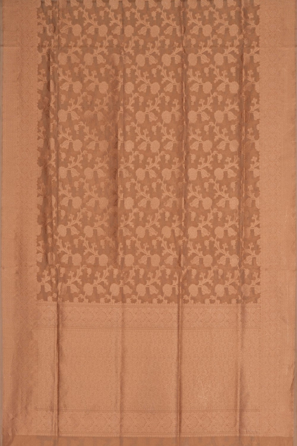 Banarasi Kora Tissue Brocade Beige Saree