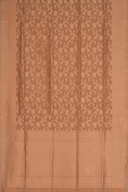 Image of Banarasi Kora Tissue Brocade Beige Saree