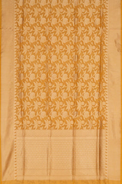 Image of Banarasi Kora Tissue Brocade Yellow Saree