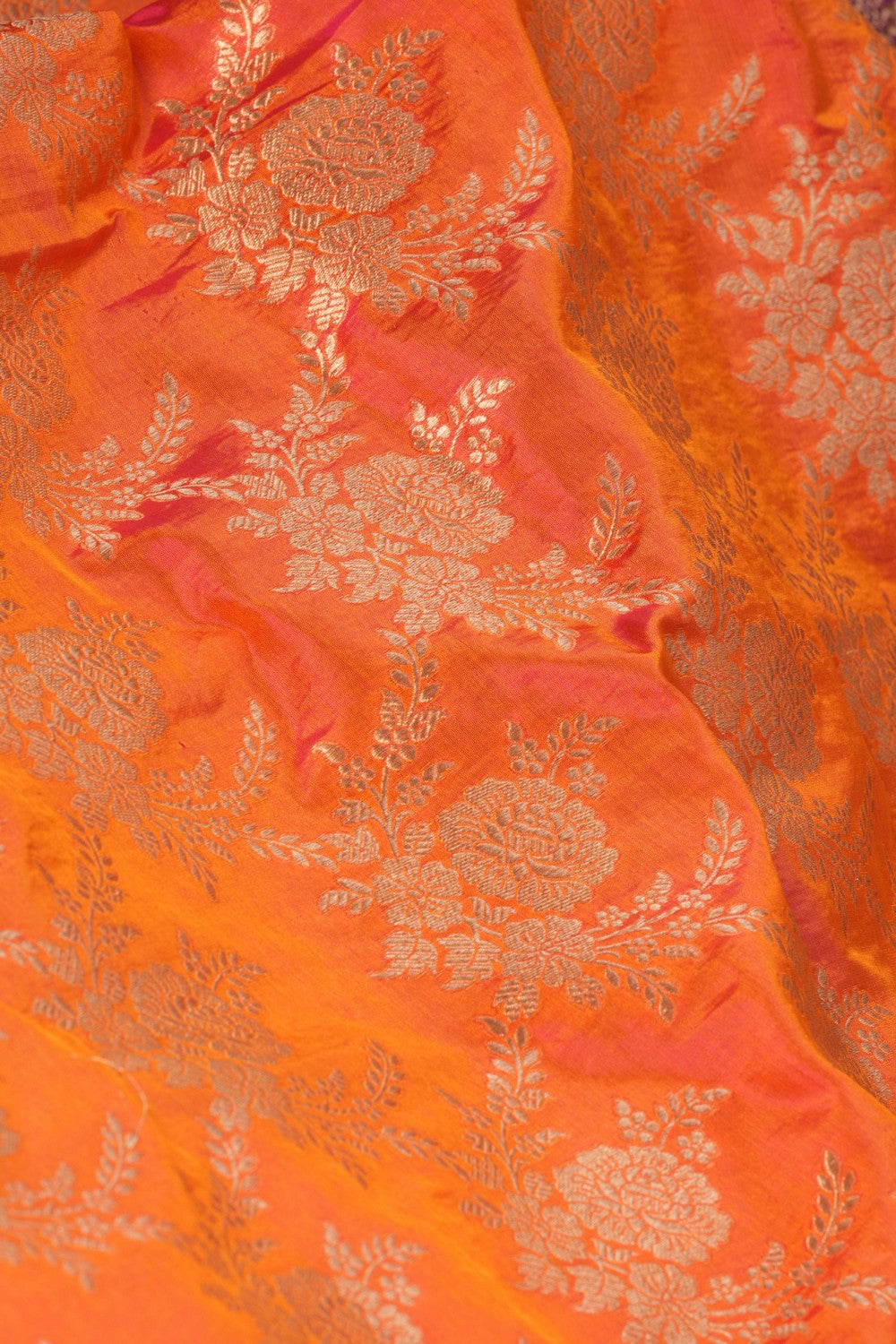 Banarasi Katan Silk Orange Saree