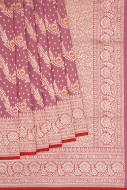 Image of Banarasi Katan Silk Onion Pink Saree