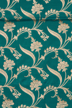 Image of Banarasi Katan Silk Green Saree